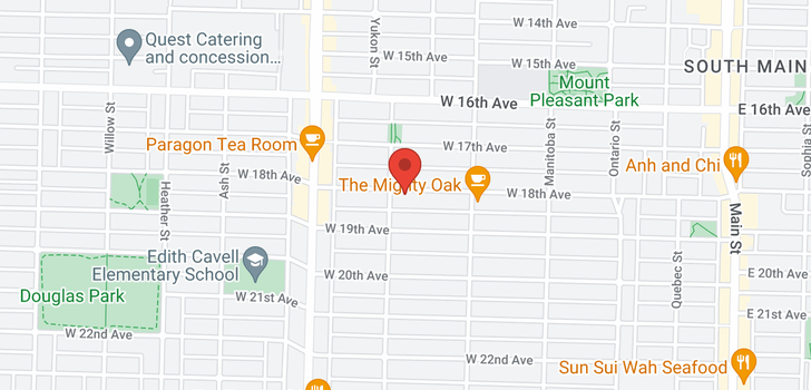map of 362-366 W 18TH AVENUE